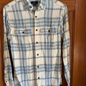 George Cream and Blue Checkered Shirt
